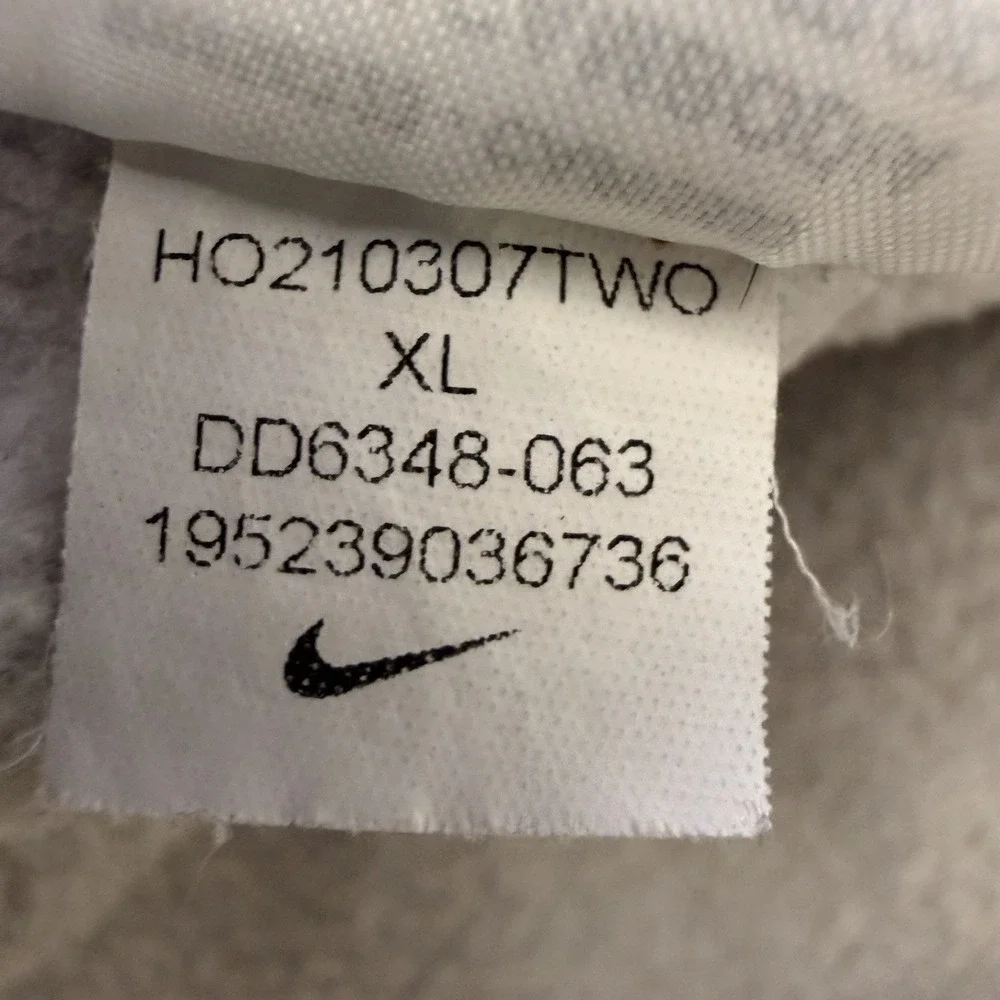 Nike Air Fleece Jogger Pants Mens XL Gray DD6348-063 Brushed Back Sweatpants